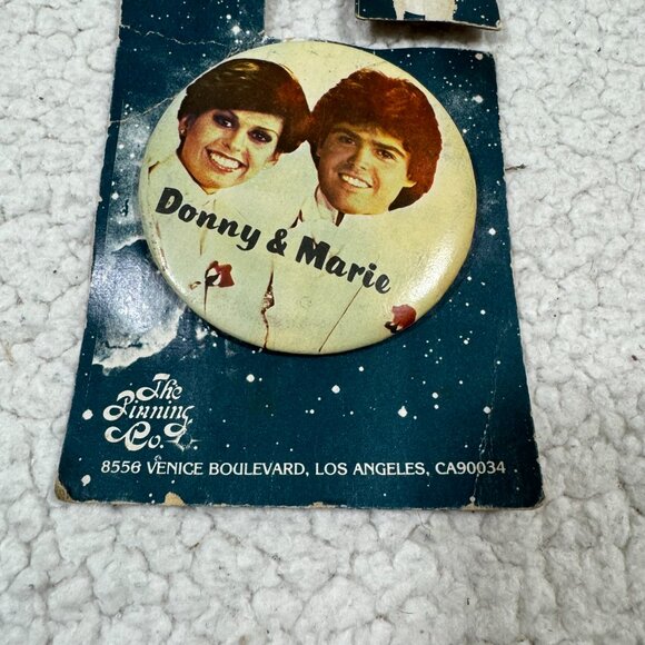 Rare Vintage The Pinning Co Donny & Marie Osmond Pin Star line Series - Picture 2 of 4